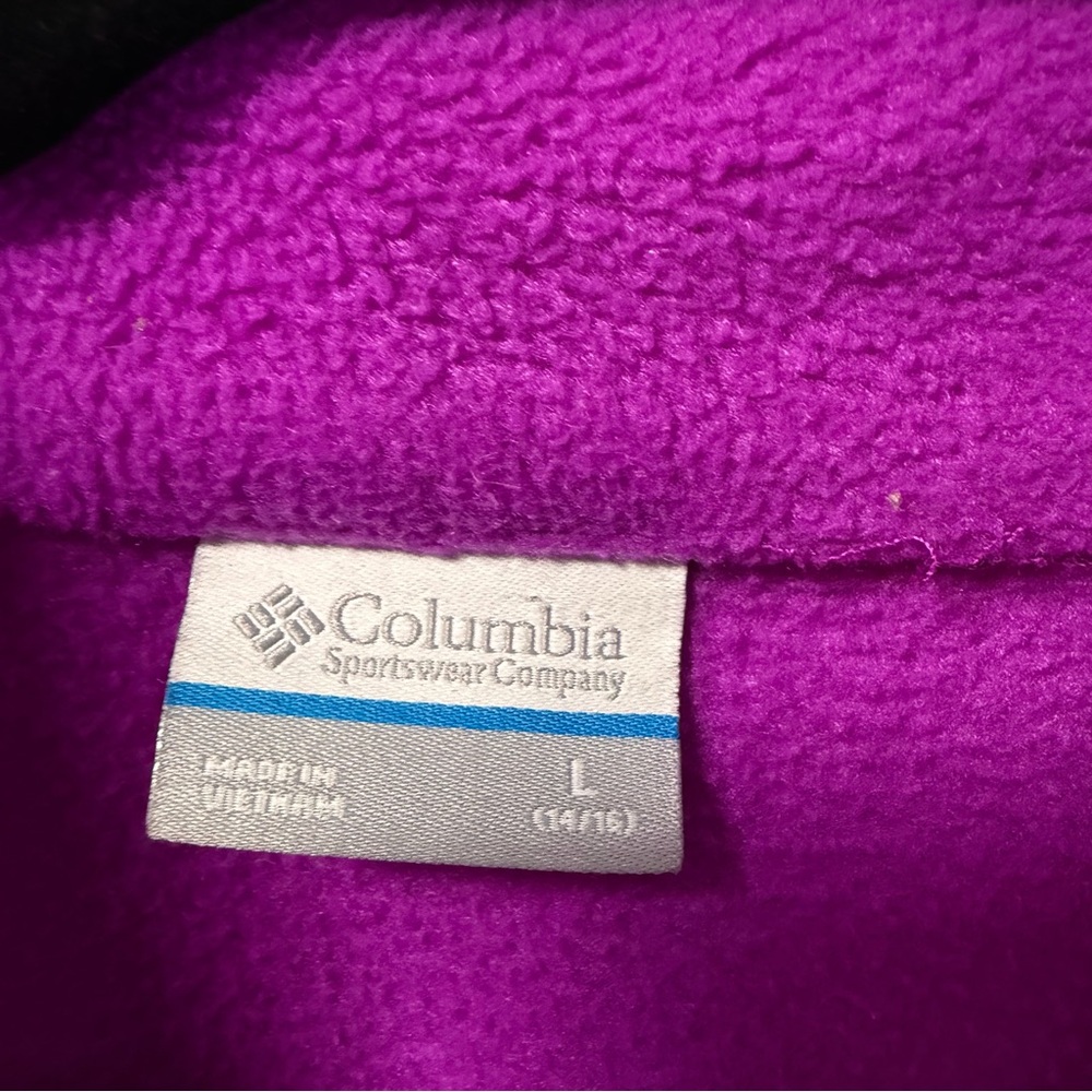 Columbia Girl’s Vibrant Magenta Fleece Jacket Sz 14/16 Large‎ - Picture 2 of 10